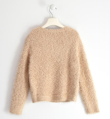 Girl¿s tricot sweater  from 8 to 16 years by iDO NATURAL BEIGE-0343