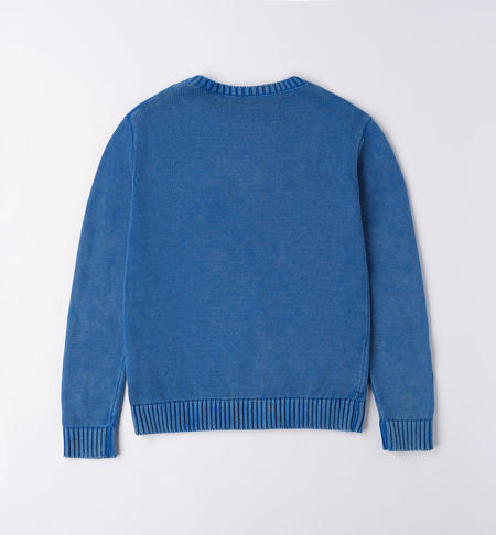 iDO 100% cotton boy's jumper from 8 to 16 years ROYAL CHIARO-3734