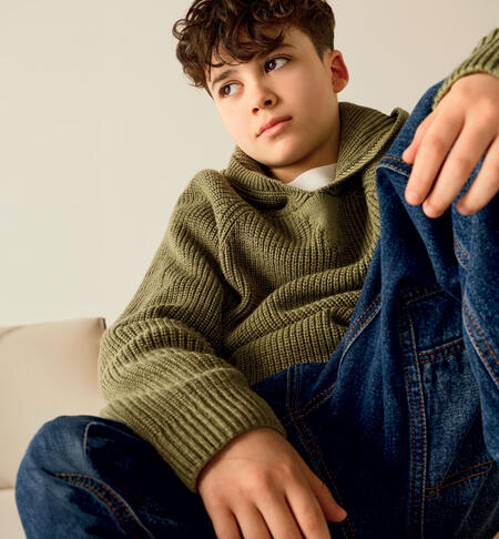 Boy's hooded sweater GREEN
