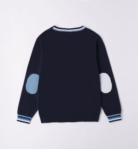 Maglione ragazzo con toppe da 8 a 16 anni iDO NAVY-3854