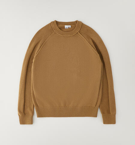 Maglione ragazzo in cotone BEIGE