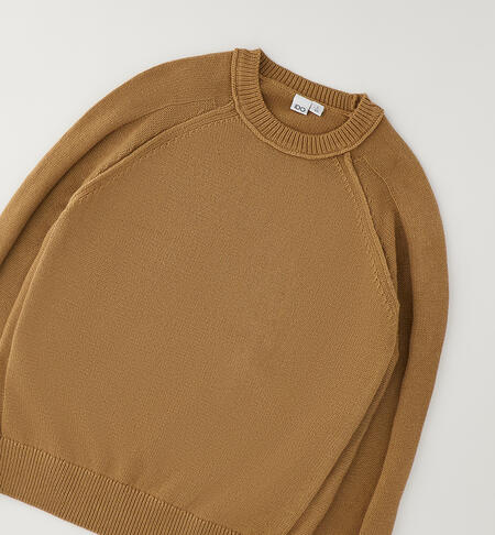Maglione ragazzo in cotone BEIGE-0747