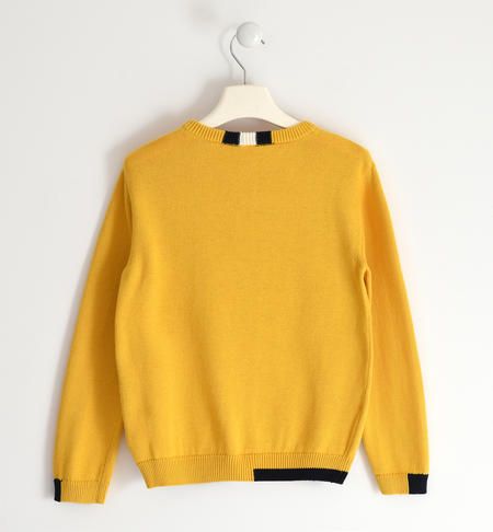 Maglione ragazzo in tricot - da 8 a 16 anni iDO GIALLO-1614