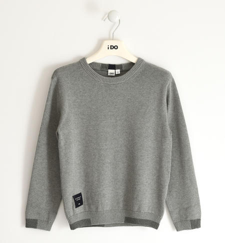 Maglione ragazzo in tricot - da 8 a 16 anni iDO GRIGIO MELANGE-8970