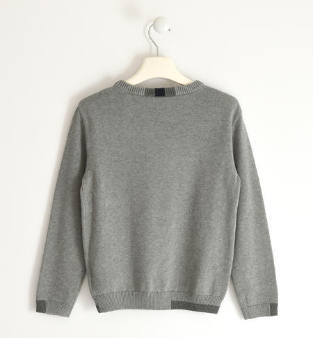 Maglione ragazzo in tricot - da 8 a 16 anni iDO GRIGIO MELANGE-8970