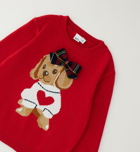 Maglione rosso bambina ROSSO-2253