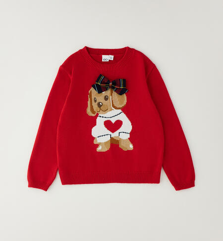 Maglione rosso bambina ROSSO-2253