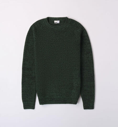 Boys' green jumper GREEN