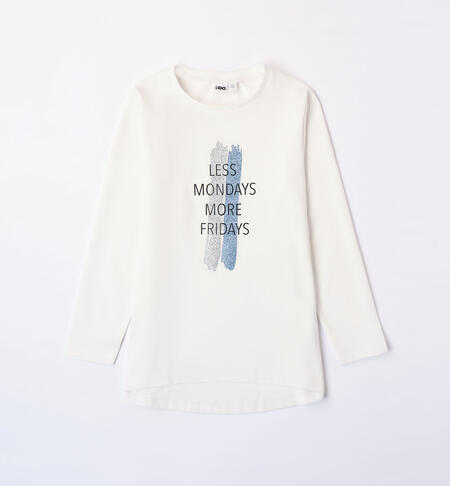 iDO oversized crew neck T-shirt for girls from 8 to 16 years PANNA-0112