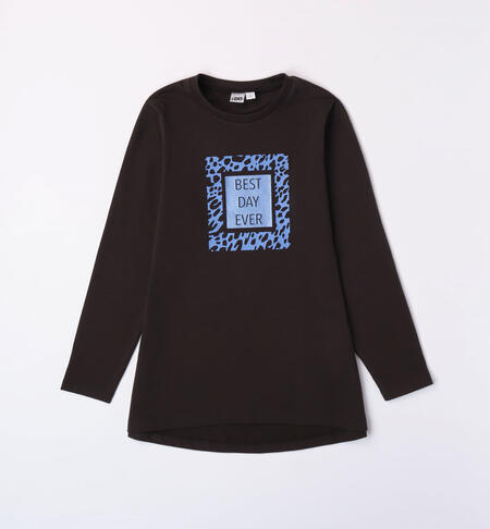 iDO oversized T-shirt for girls from 8 to 16 years NERO-0658