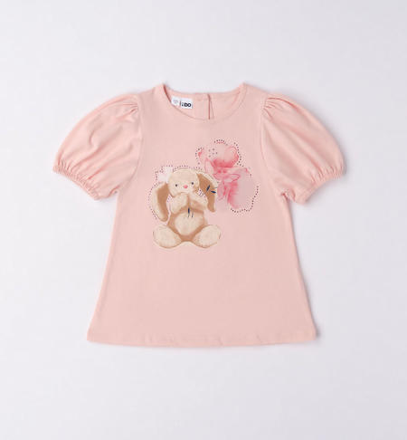 Maxi t-shirt bambina coniglietto ROSA