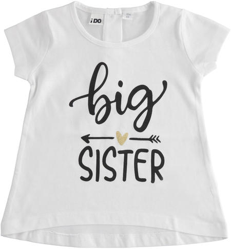 100% cotton maxi t-shirt with different graphics for girls from 6 months to 8 years by iDO BIANCO-0113