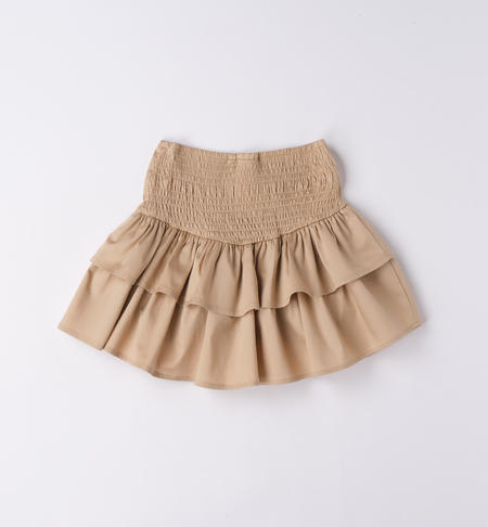 iDO flounced mini skirt for girls from 8 to 16 years BEIGE-0941