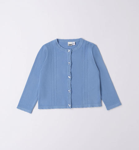 Soft iDO cardigan for girls from 9 months to 8 years AZZURRO-3624