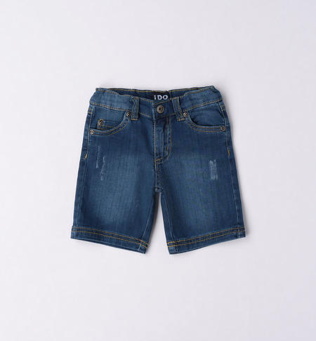 Morbido jeans corto per bambino BLU