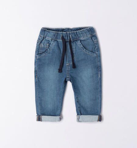 Soft iDO jeans for baby boy from 1 to 24 months STONE BLEACH-7350