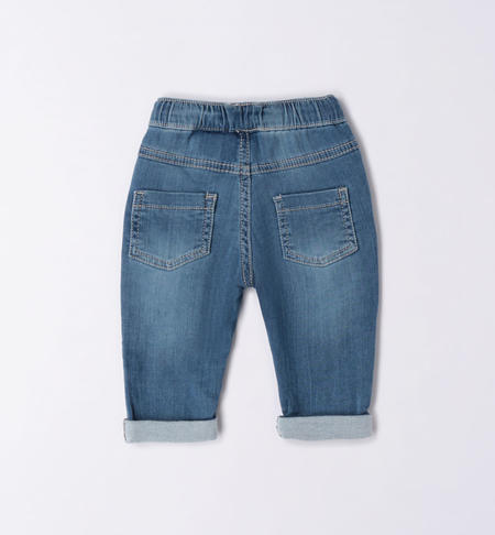 Soft iDO jeans for baby boy from 1 to 24 months STONE BLEACH-7350