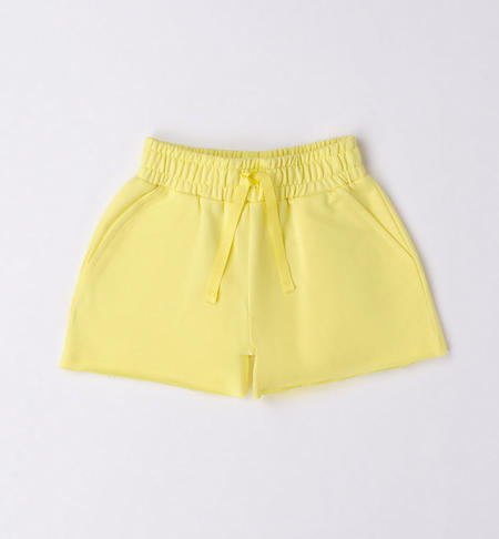 Morbido short bambina in felpa da 9 mesi a 8 anni iDO GIALLO-1417