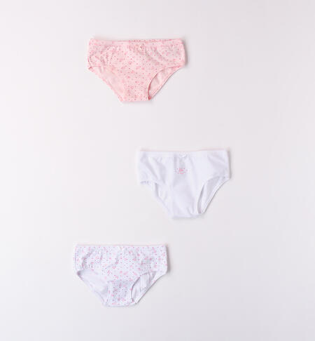 Girl's pink knickers WHITE