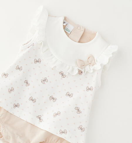 Baby girl romper suit PANNA-BEIGE-6BZQ