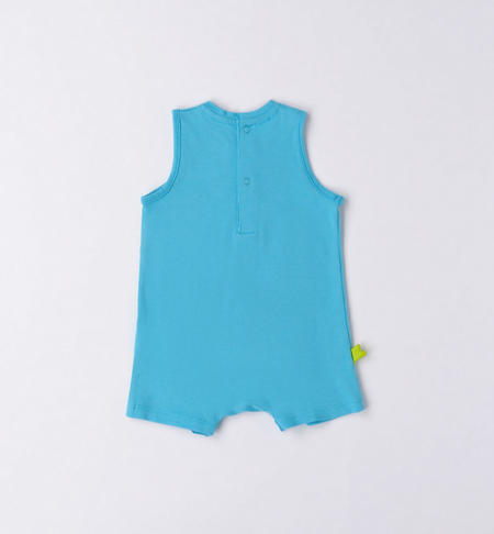 iDO 100% cotton baby boy beach romper from 0 to 18 months AZZURRO-4016