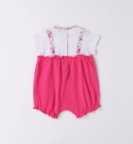 Pagliaccetto neonata bretelle da 0 a 18 mesi iDO FUXIA-2437