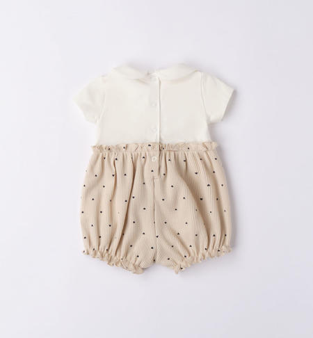 iDO girl's romper with bunny and flowers from 0 to 18 months PANNA-0112