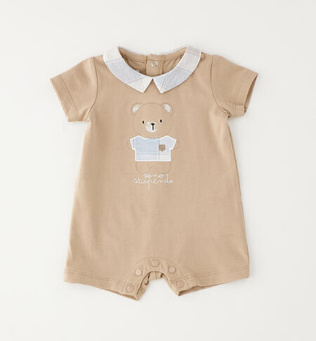 Summer baby boy romper suit BEIGE