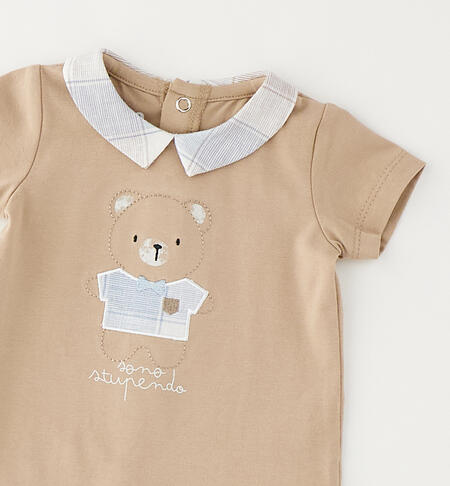 Summer baby boy romper suit BEIGE-0437
