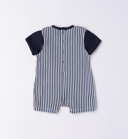 iDO short mock dungaree romper for baby boy from 0 to 18 months NAVY-3854