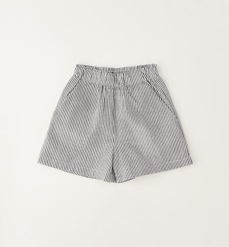 Pantaloncini a righe bambina GRIGIO