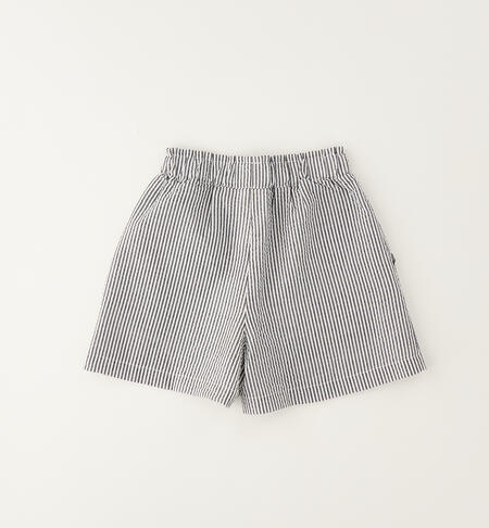 Girls' striped shorts GRIGIO-0567