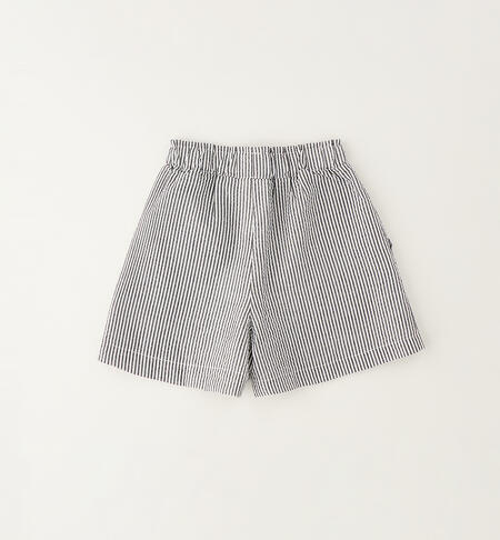 Pantaloncini a righe bambina GRIGIO-0567