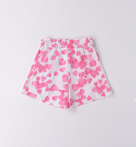 Pantaloncini bambina iDO BIANCO-ROSA-6BHD