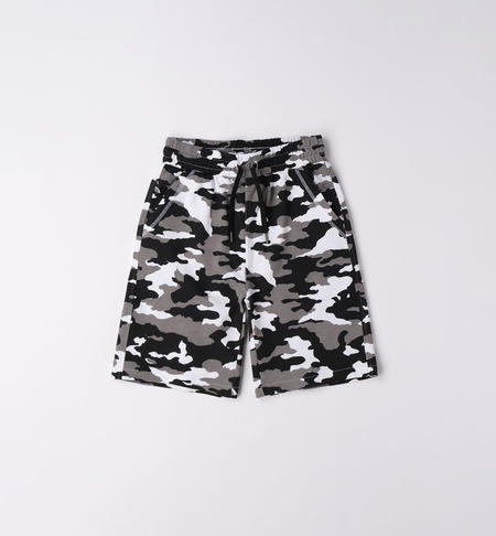 Pantaloncini basket ragazzo da 8 a 16 anni iDO BIANCO-NERO-6VS5