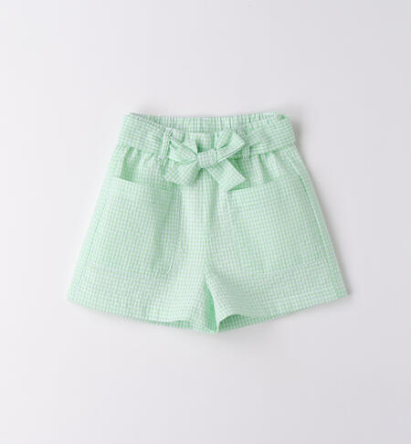Pantaloncini corti da bambina VERDE