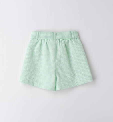 Pantaloncini corti da bambina VERDE CHIARO-5021