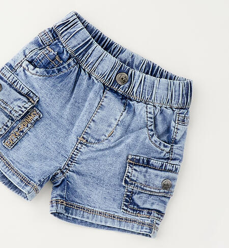 Pantaloncini per neonato DENIM MARBLE EFFECT-7001