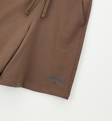 Pantaloncini tuta ragazza MARRONE SCURO-0871