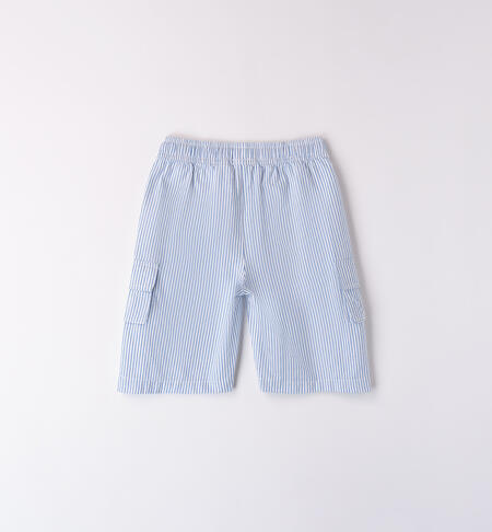 Boys' striped shorts TURCHESE-3733