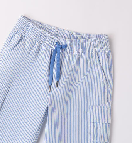Boys' striped shorts TURCHESE-3733