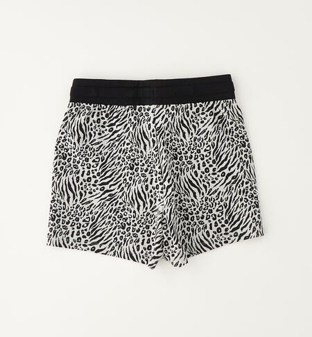 Pantaloncino animalier ragazza GRIGIO-NERO-6CCL