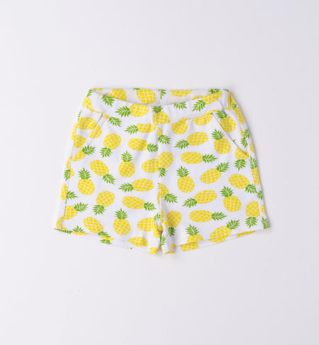 iDO shorts for girls in a variety of patterns from 9 months to 8 years GIALLO-VERDE-6VM2