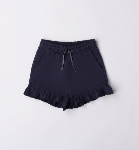 Pantaloncino corto bambina con ruches da 9 mesi a 8 anni iDO NAVY-3854