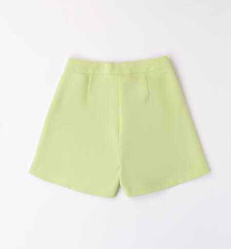 Girl's elegant shorts SOFT GREEN-5255