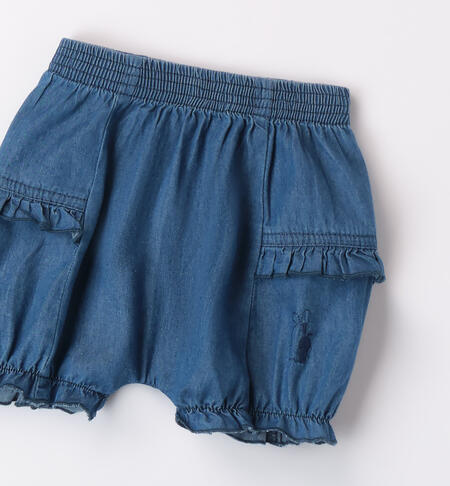 Baby girls' denim shorts STONE WASHED-7450