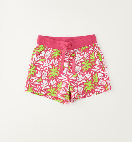 Pantaloncino ragazza con stampa FUCSIA
