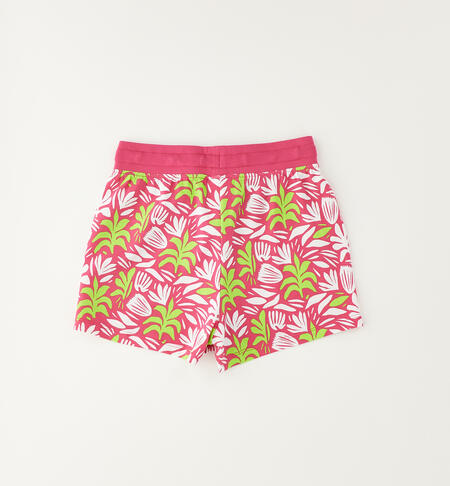 Pantaloncino ragazza con stampa FUCSIA-VERDE-6CCM