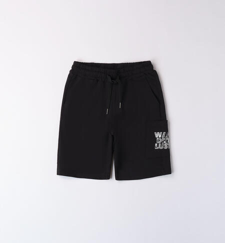 Boys' 100% cotton shorts BLACK