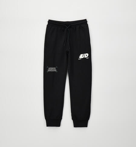 100% cotton trousers for boys BLACK